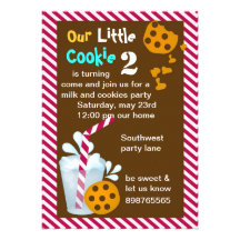 Invitation de fête d'anniversaire de lait et de bi