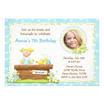 Invitation de fête d'anniversaire de limonade
