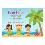 Invitation de fête d'anniversaire de Luau