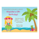 Invitation de fête d'anniversaire de Luau