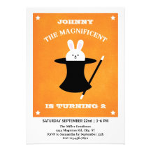 Invitation de fête d'anniversaire de magicien