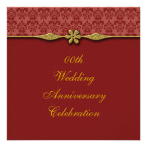 Invitation de fête d'anniversaire de mariage