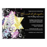 Invitation de fête d'anniversaire de mariage juif 