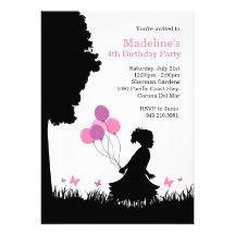 Invitation de fête d'anniversaire de papillon d'en