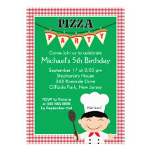 Invitation de fête d'anniversaire de partie de piz