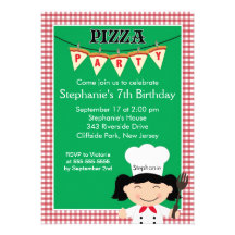 Invitation de fête d'anniversaire de partie de piz