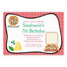 Invitation de fête d'anniversaire de partie de piz