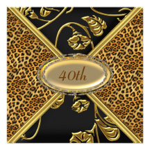 Invitation de fête d'anniversaire de peau de léopa