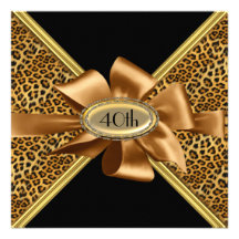 Invitation de fête d'anniversaire de peau de léopa