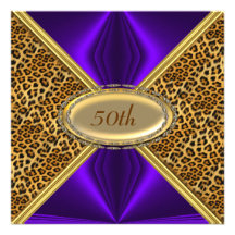 Invitation de fête d'anniversaire de peau de léopa