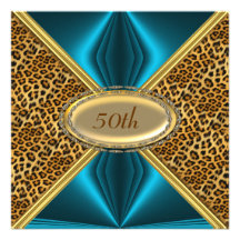 Invitation de fête d'anniversaire de peau de léopa