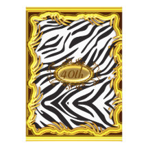 Invitation de fête d'anniversaire de peau de zèbre