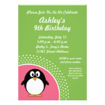 Invitation de fête d'anniversaire de pingouin