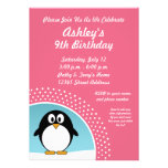 Invitation de fête d'anniversaire de pingouin