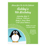 Invitation de fête d'anniversaire de pingouin