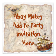 Invitation de fête d'anniversaire de pirate