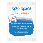 Invitation de fête d'anniversaire de piscine d'our invitations