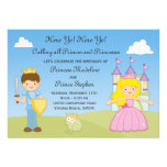 Invitation de fête d'anniversaire de prince et de 