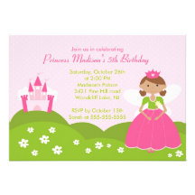 Invitation de fête d'anniversaire de princesse