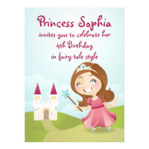 Invitation de fête d'anniversaire de princesse