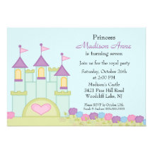 Invitation de fête d'anniversaire de princesse