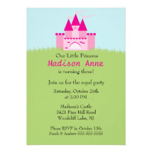 Invitation de fête d'anniversaire de princesse
