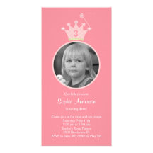 Invitation de fête d'anniversaire de princesse Pho Photocartes Personnalisées