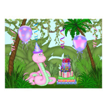 Invitation de fête d'anniversaire de serpent de ro