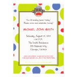 Invitation de fête d'anniversaire de singe de chau