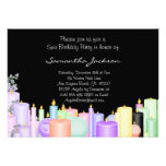 Invitation de fête d'anniversaire de spa de bougie