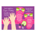 Invitation de fête d'anniversaire de spa de Mani P