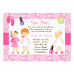 Invitation de fête d'anniversaire de spa d'enfants