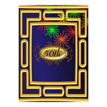 Invitation de fête d'anniversaire de vue d'or de b