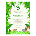 invitation de fête d'anniversaire de zoo de safari
