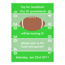 Invitation de fête d'anniversaire du football
