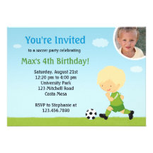 Invitation de fête d'anniversaire du football