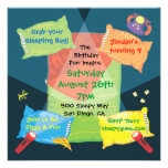 Invitation de fête d'anniversaire du Sleepover du 
