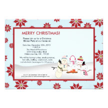 invitation de fête de Noël de neige de famille du 