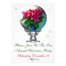 Invitation de fête de Noël de Snowglobe