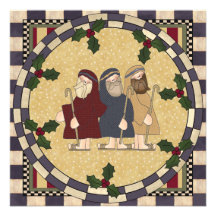 Invitation de fête de Noël de trois sages