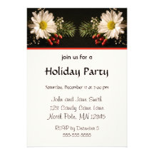 Invitation de fête de Noël de vacances