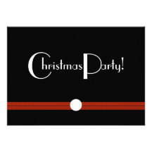 Invitation de fête de Noël en noir et blanc