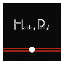 Invitation de fête de vacances en noir et blanc