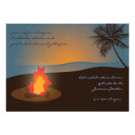 Invitation de feu de plage