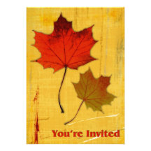 Invitation de feuille d'automne