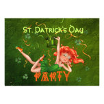Invitation de fille de partie de shamrock - person
