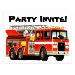 Invitation de Firetruck Cartes Postales