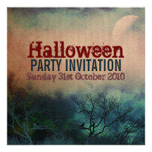 Invitation de grunge de lune de Halloween