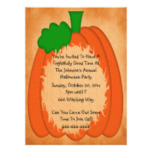 Invitation de Halloween de citrouille