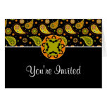 Invitation de Halloween Paisley Carte De Vœux
